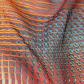 Rust Orange Multicolor Geometric Checkered Printed Cotton Voile Fabric Soft Lightweight Breathable Dressmaking Craft Fabric 150 Cms Width Indian Origin-D28625 Regal Fabrics