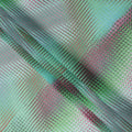 Mint Green Geometric Checkered Printed Cotton Voile Fabric Soft Lightweight Breathable Dressmaking Craft Fabric 150 Cms Width Indian Origin-D28623 Regal Fabrics