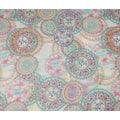 Multicolor Pastel Mandala Floral Circular Printed Cotton Voile Fabric 150 Cms Width Lightweight Soft Dressmaking Craft Material India-D28039