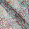 Multicolor Floral Paisley Mandala Printed Cotton Voile Fabric 150 Cms Width Lightweight Soft Dressmaking Craft Material India-D28038