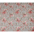 Grey Vintage Floral Rose Bouquet Printed Cotton Voile Fabric 150 Cms Width Lightweight Soft Dressmaking Craft Material India-D28043