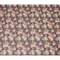 Wine Purple Vintage Floral Blossom Printed Cotton Voile Fabric 150 Cms Width Lightweight Soft Dressmaking Craft Material India-D28048