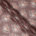 Dusty Rose Vintage Floral Bouquet Printed Cotton Voile Fabric 150 Cms Width Lightweight Soft Dressmaking Craft Material India-D28044