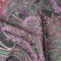 Charcoal Grey Multicolor Paisley Floral Printed Cotton Voile Fabric Soft Lightweight Breathable Dressmaking Craft Fabric 150 Cms Width Indian Origin-D28629 Regal Fabrics