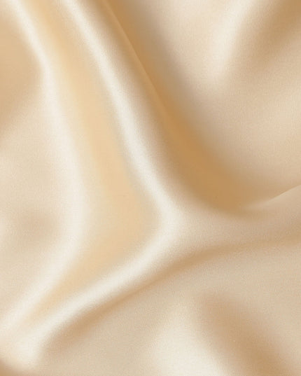 Beige Plain Silk Satin Fabric 110cm | Chinese