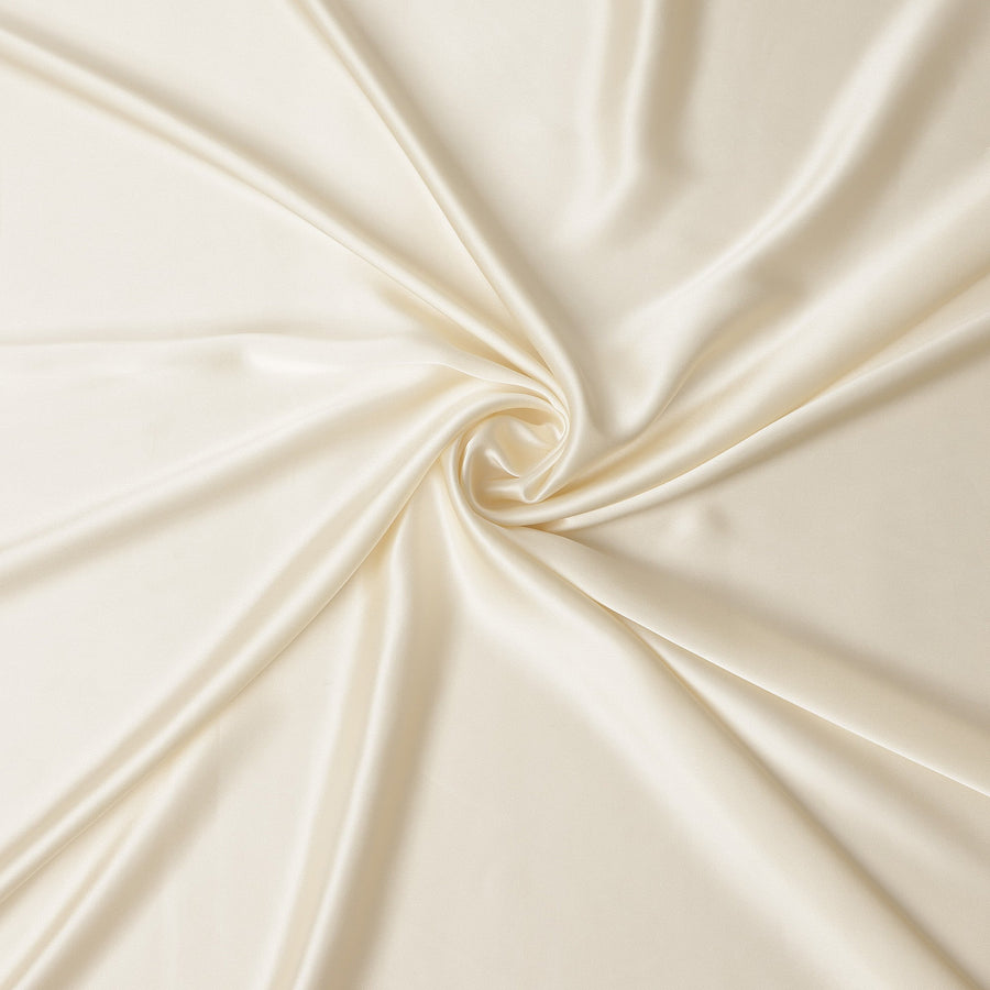 Ivory White Silk Satin Fabric 110cm