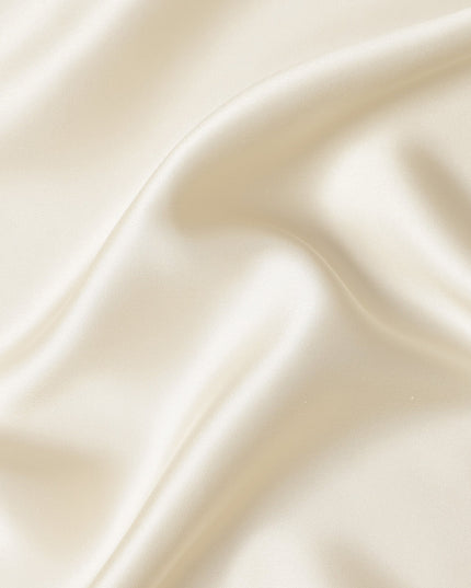 Ivory White Silk Satin Fabric 110cm