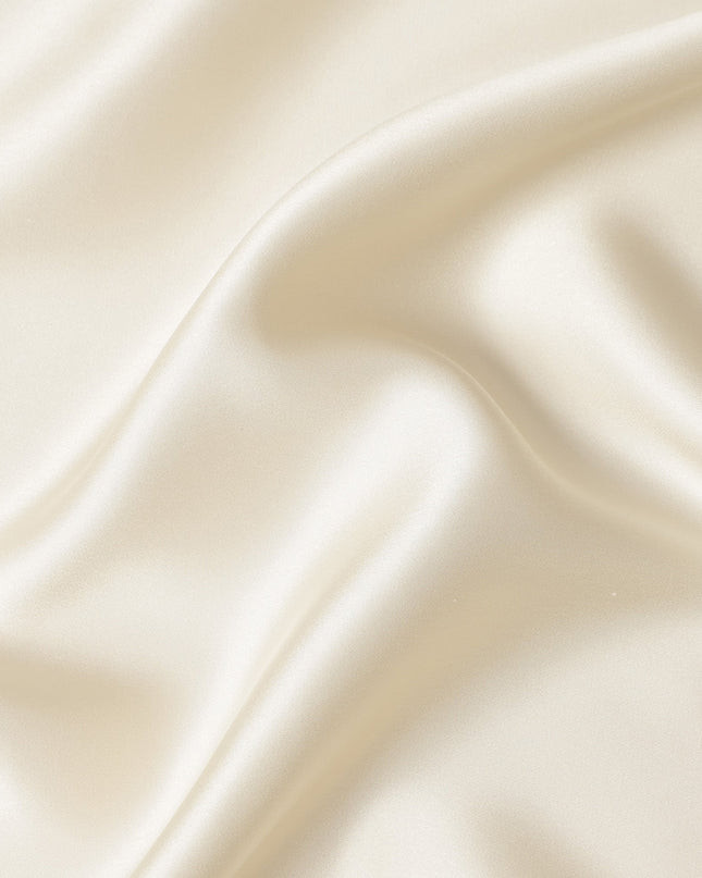 Ivory White Silk Satin Fabric 110cm
