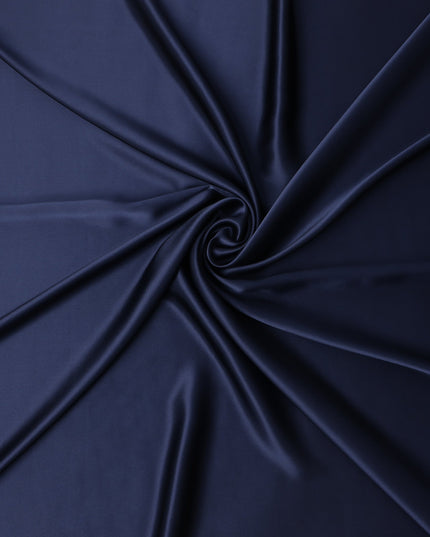 Blue Plain Silk Satin Fabric 110cm | Chinese