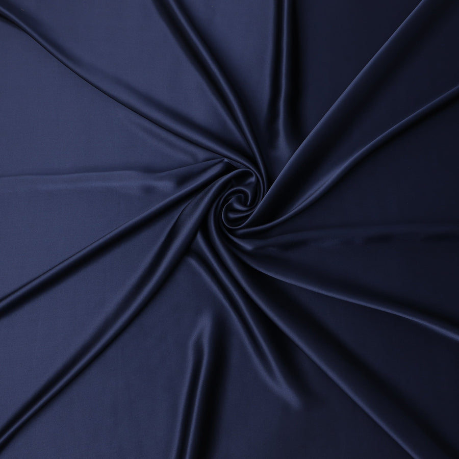 Blue Plain Silk Satin Fabric 110cm | Chinese