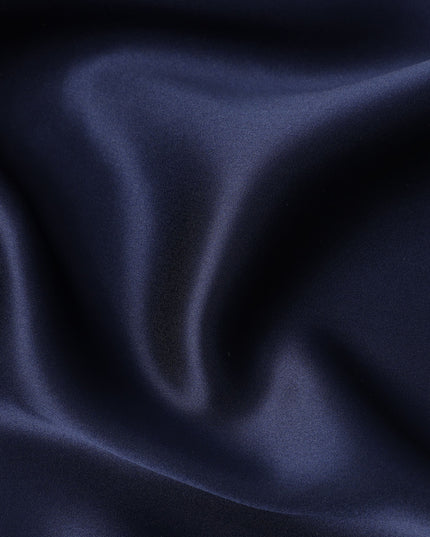Blue Plain Silk Satin Fabric 110cm | Chinese