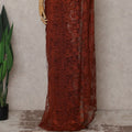 Brown French Chantilly Lace Saree | Regal