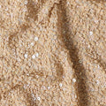 Sandstone Beige Silk Georgette Sequin Fabric 110cm
