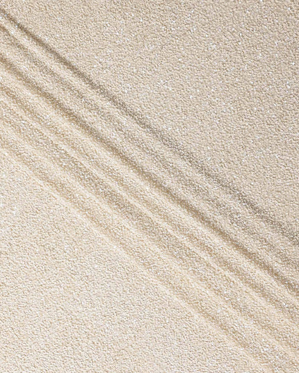 Ivory Beige Silk Georgette Sequin Fabric 110cm