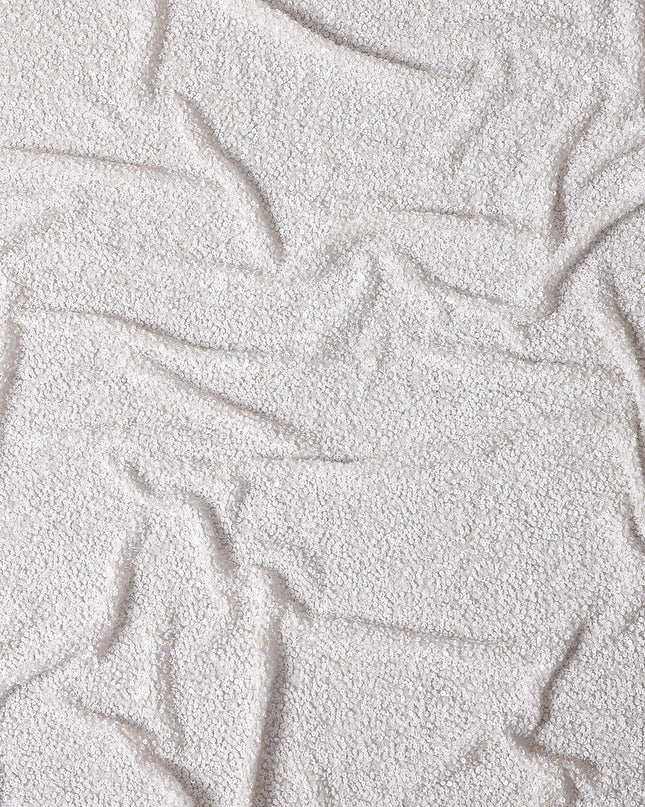 Ivory White Silk Georgette Sequin Fabric 110cm