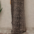 Brown 2 Tone Premium French Chantilly Saree Lace Fabric 5.5 Mtrs Length 110 Cms Width Floral Eyelash Net Designer Drape Material Made In France, Blouse Not Included-D28084 - Regal Fabrics