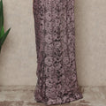 Dusty Pink French Chantilly Saree Lace Elegant Floral Net Design 5.5 Mtrs Length 110 Cms Width Premium Soft Sheer Fabric France Origin-D28932 Regal Fabrics