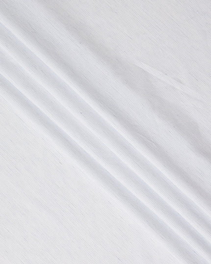 White Fine Pinstripe Pattern Premium Pure Italian 100% Cotton Shirting Fabric Soft Breathable Luxury Lightweight Shirt Material Tailoring Fabric 150 Cms Width Italy Origin-D28494 - Regal Fabrics