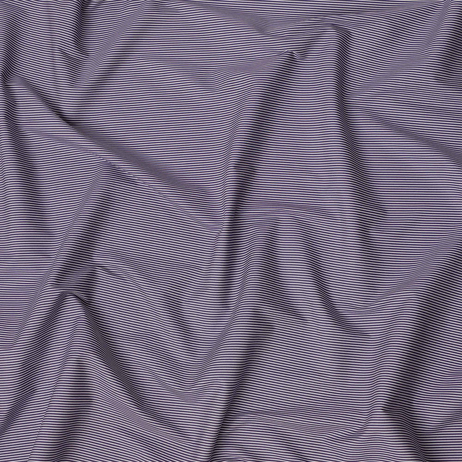 Purple Micro Stripe Pattern Premium Pure Italian 100% Cotton Shirting Fabric Soft Breathable Fine Woven Luxury Shirt Material Tailoring Fabric 150 Cms Width Italy Origin-D28493 - Regal Fabrics