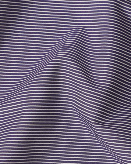 Purple Micro Stripe Pattern Premium Pure Italian 100% Cotton Shirting Fabric Soft Breathable Fine Woven Luxury Shirt Material Tailoring Fabric 150 Cms Width Italy Origin-D28493 - Regal Fabrics