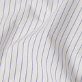 White Blue Pinstripe Pattern Premium Pure Italian 100% Cotton Shirting Fabric Soft Breathable Fine Woven Luxury Shirt Material Tailoring Fabric 150 Cms Width Italy Origin-D28496 - Regal Fabrics