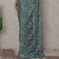 Sea Green Floral French Chantilly Lace Saree