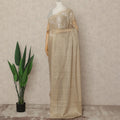 Gold French Metallic Chantilly Lace Saree