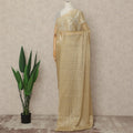 Gold French Metallic Chantilly Lace Saree