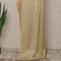 Gold French Metallic Chantilly Lace Saree