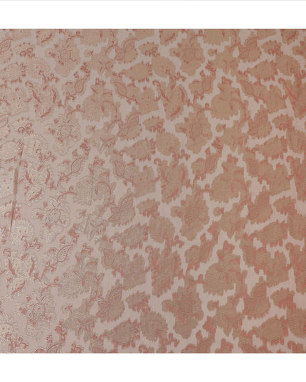 Blush Pink Floral French Silk Chiffon Fransawi Garbasaar