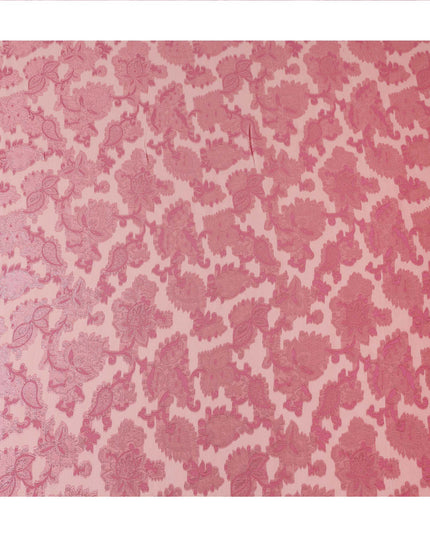 Pink Paisley French Silk Chiffon Fransawi Garbasaar