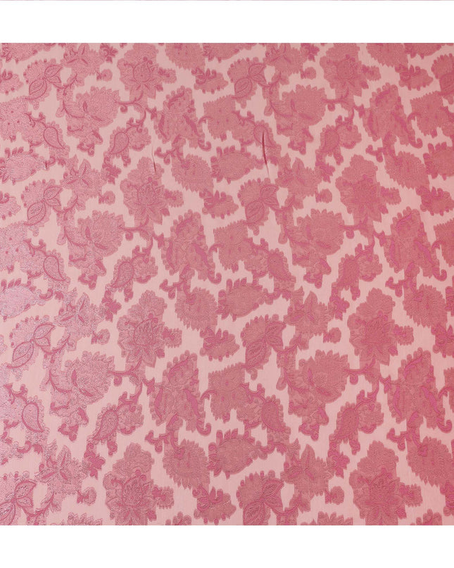 Pink Paisley French Silk Chiffon Fransawi Garbasaar