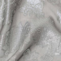 Silver Floral French Silk Chiffon Fransawi Garbasaar