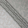 Silver Floral French Silk Chiffon Fransawi Garbasaar