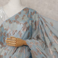 Powder Blue Silk Chiffon Saree - D31598