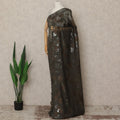 Olive Brown Metallic French Chiffon Saree 5.5 Meters Length 110 Cms Width Lightweight Printed Elegant Party Wear Soft Flowy Fabric Premium Quality Without Blouse Piece-D28732 Regal Fabrics