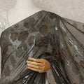 Olive Brown Metallic French Chiffon Saree 5.5 Meters Length 110 Cms Width Lightweight Printed Elegant Party Wear Soft Flowy Fabric Premium Quality Without Blouse Piece-D28732 Regal Fabrics