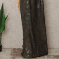 Olive Brown Metallic French Chiffon Saree 5.5 Meters Length 110 Cms Width Lightweight Printed Elegant Party Wear Soft Flowy Fabric Premium Quality Without Blouse Piece-D28732 Regal Fabrics
