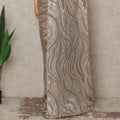 Beige Gold Metallic French Chiffon Saree 5.5 Meters Length 110 Cms Width Lightweight Printed Elegant Party Wear Soft Flowy Fabric Premium Quality Without Blouse Piece-D28726 Regal Fabrics