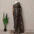 Black, Copper Metallic French Chiffon Saree 5.5 Meters Length 110 Cms Width Lightweight Printed Elegant Party Wear Soft Flowy Fabric Premium Quality Without Blouse Piece-D28727 Regal Fabrics