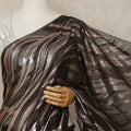 Black, Copper Metallic French Chiffon Saree 5.5 Meters Length 110 Cms Width Lightweight Printed Elegant Party Wear Soft Flowy Fabric Premium Quality Without Blouse Piece-D28727 Regal Fabrics