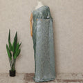 Sage Green Silver Metallic French Chiffon Saree 5.5 Meters Length 110 Cms Width Lightweight Printed Elegant Party Wear Soft Flowy Fabric Premium Quality Without Blouse Piece-D28724 Regal Fabrics