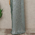 Sage Green Silver Metallic French Chiffon Saree 5.5 Meters Length 110 Cms Width Lightweight Printed Elegant Party Wear Soft Flowy Fabric Premium Quality Without Blouse Piece-D28724 Regal Fabrics
