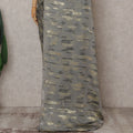 Steel Grey Silk Chiffon Saree - D31595