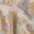 Champagne Beige Gold Silver Floral Metallic Lurex Premium Pure French Silk Chiffon Fabric Elegant Floral Woven Sheer Luxury Draping Fashion Fabric 110 Cms Width France Origin-D28508 - Regal Fabrics
