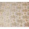 Champagne Beige Gold Silver Floral Metallic Lurex Premium Pure French Silk Chiffon Fabric Elegant Floral Woven Sheer Luxury Draping Fashion Fabric 110 Cms Width France Origin-D28508 - Regal Fabrics