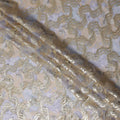 Golden Tan Lavender Floral Pure Silk Chiffon 140cm