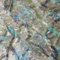 Meadow Green Multicolor Floral Pure Silk Chiffon 140cm