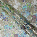 Meadow Green Multicolor Floral Pure Silk Chiffon 140cm