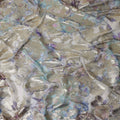 Ivory Beige Hex Floral Pure Silk Chiffon 140cm
